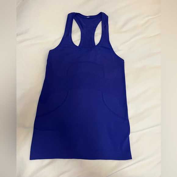 lululemon Swifty Tech Navy and Lilac Tank Tops - Picture 3 of 9